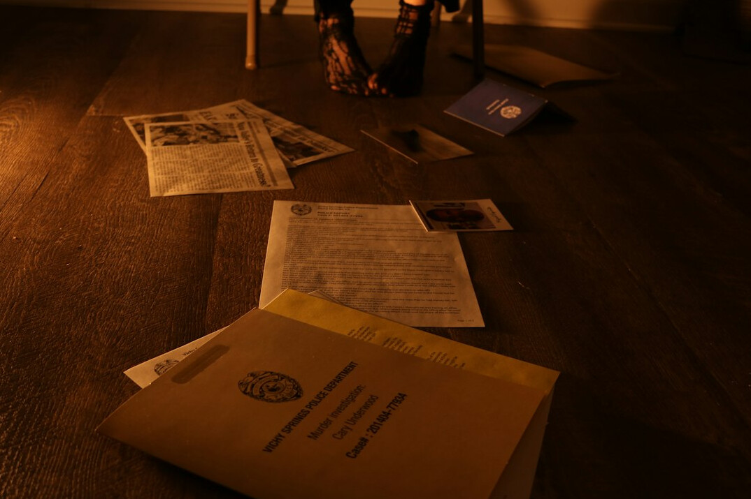 detective investigating crime scene